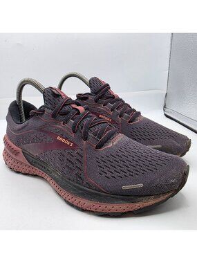 Brooks Adrenaline 21 Womens Size 8.5 Black Pink Athletic Running Shoes Casual